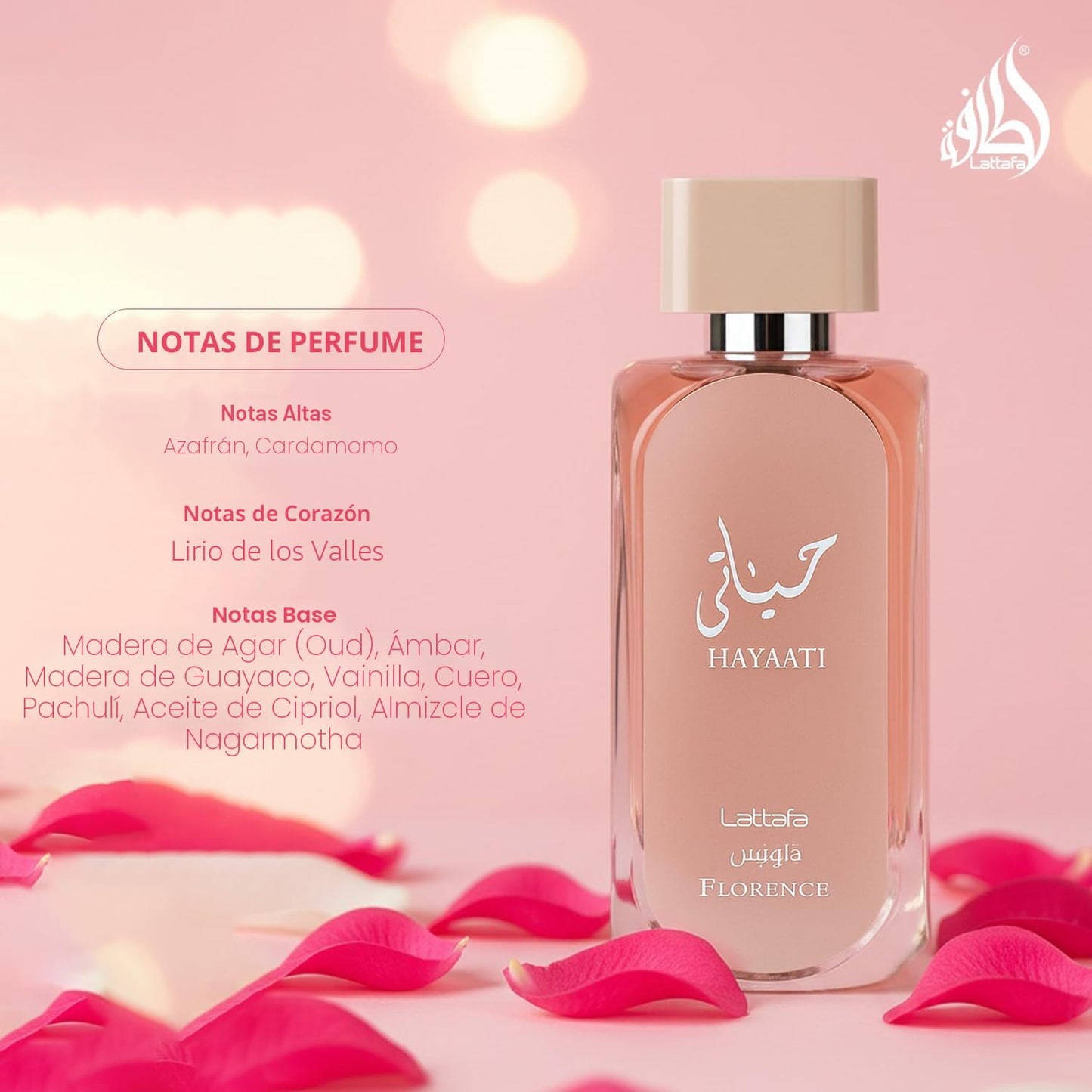 Hayaati Florence by Lattafa Eau de Parfum 100ml – Floral Fruity Gourmand Perfume for Women