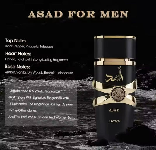 Lattafa Asad Eau de Parfum – Bold Warm Men’s Fragrance