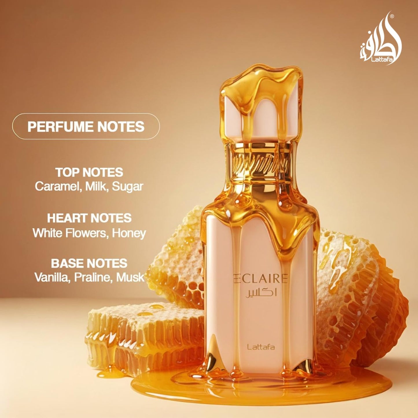 Lattafa Eclaire Eau de Parfum 100ml – Sweet Caramel Vanilla Gourmand Perfume