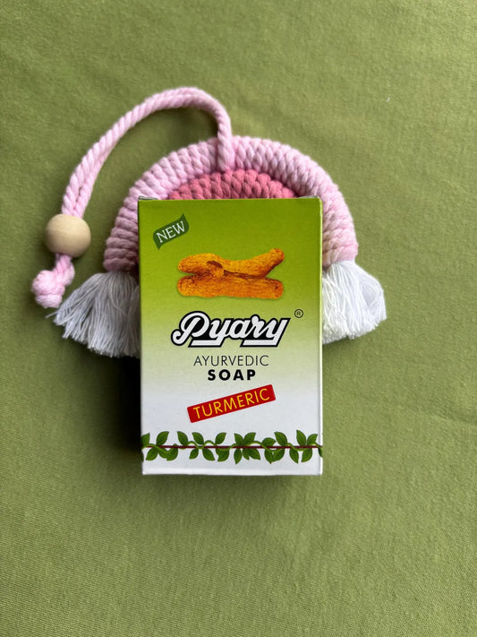Pyary Turmeric Soap Bar – Skin Illuminating & Dark Spot Care (1 Bar)