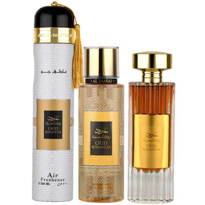 Oud Romancea Eau de Parfum Gift Set (3 Piece) by Ard Al Zaafaran – Unisex